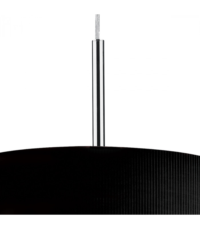 Cylindrical Pendant Light Black 400mm, 3x E27
