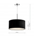 Cylindrical Pendant Light Black 400mm, 3x E27