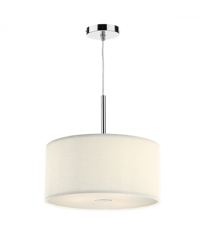 Cylindrical Pendant Light Cream 400mm, 3x E27
