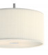 Cylindrical Pendant Light Cream 400mm, 3x E27