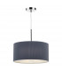 Cylindrical Pendant Light 40cm Grey, 3x E27