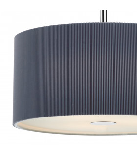 Cylindrical Pendant Light 40cm Grey, 3x E27