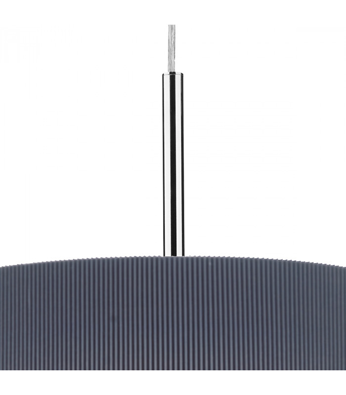 Cylindrical Pendant Light 40cm Grey, 3x E27