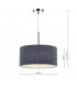 Cylindrical Pendant Light 40cm Grey, 3x E27