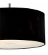Cylindrical Pendant Light Black 600mm, 3x E27