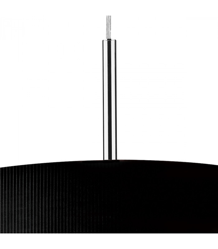 Cylindrical Pendant Light Black 600mm, 3x E27