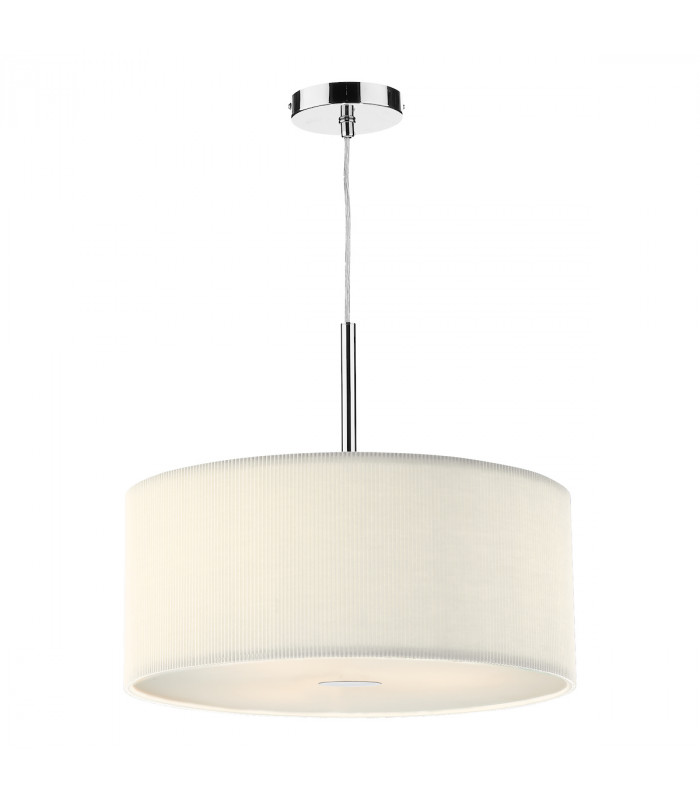 Cylindrical Pendant Light Cream 600mm, 3x E27