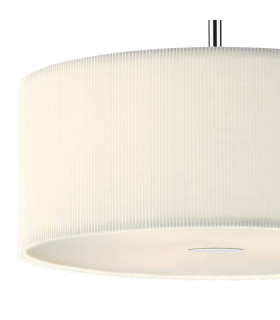 Cylindrical Pendant Light Cream 600mm, 3x E27