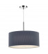 Cylindrical Pendant Light 60cm Grey, 3x E27