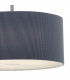 Cylindrical Pendant Light 60cm Grey, 3x E27