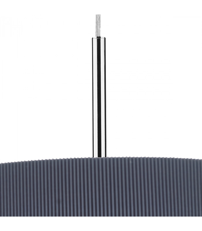 Cylindrical Pendant Light 60cm Grey, 3x E27