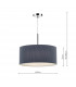 Cylindrical Pendant Light 60cm Grey, 3x E27