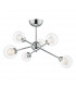 Semi Flush Ceiling Light Light Polished Chrome, 6x G9