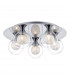 Flush Ceiling Light Polished Chrome, 5x G9