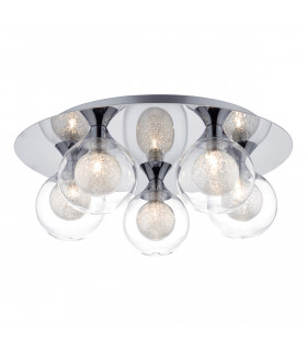 Flush Ceiling Light Polished Chrome, 5x G9