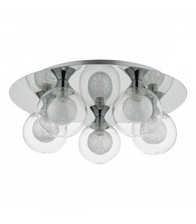 Flush Ceiling Light Polished Chrome, 5x G9
