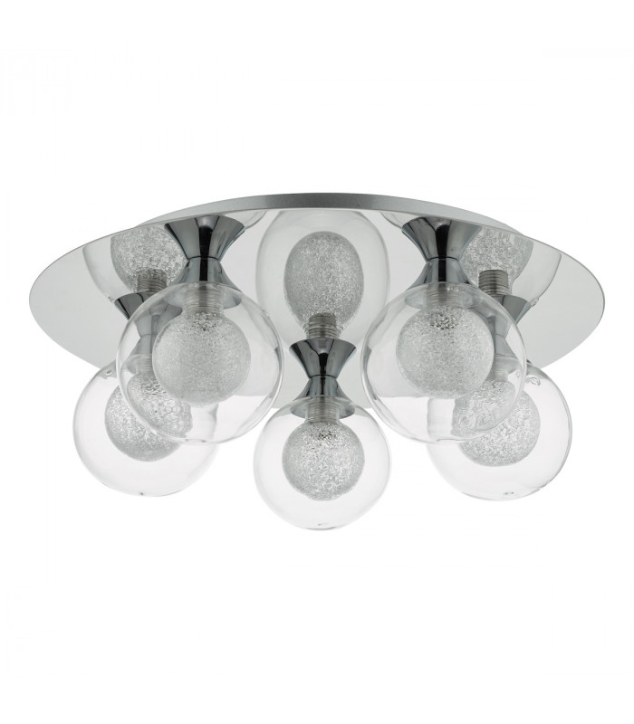 Flush Ceiling Light Polished Chrome, 5x G9
