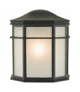 Lantern Wall Light Black and Acrylic IP44