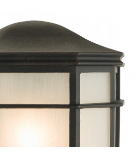 Lantern Wall Light Black and Acrylic IP44