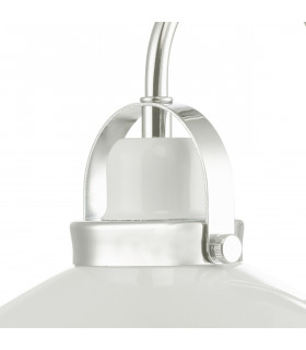 Dome Wall Light White and Polished Chrome
