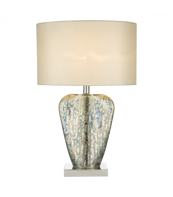 Table Lamp Mercury Gold with Round Drum Shade