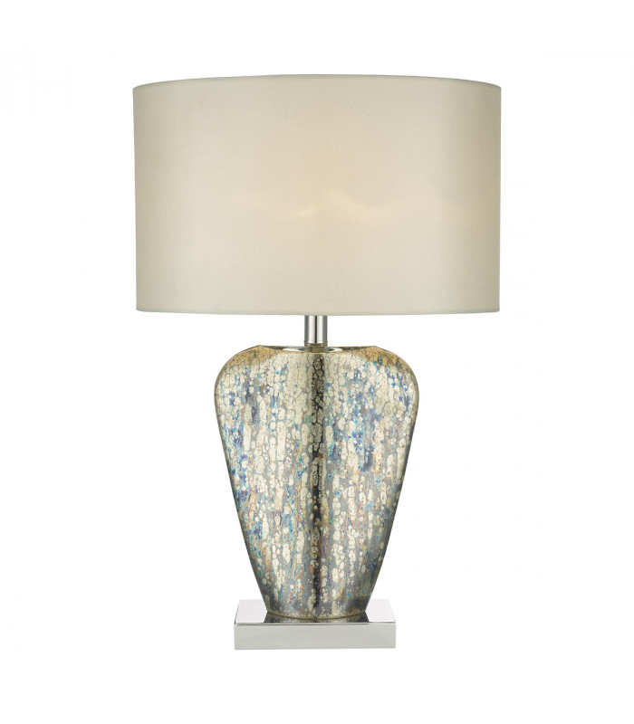 Table Lamp Mercury Gold with Round Drum Shade