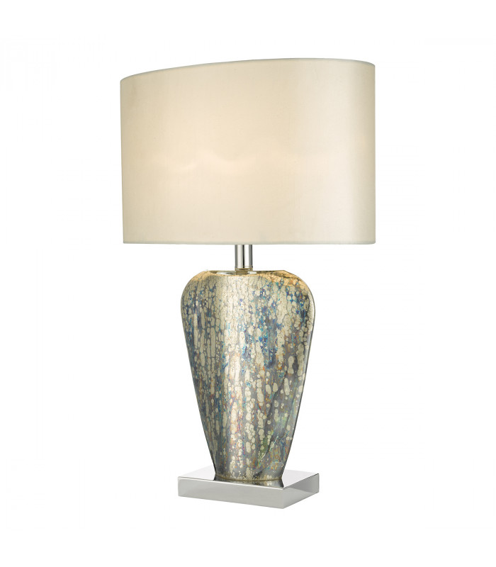 Table Lamp Mercury Gold with Round Drum Shade