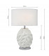 Table Lamp White Oval With Round Drum Shade