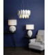 Table Lamp White Oval With Round Drum Shade