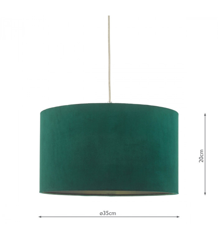 Cylindrical Easy Fit Pendant Light Green