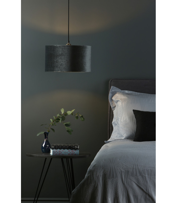 Cylindrical Easy Fit Pendant Light Grey