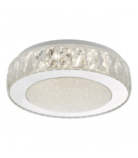Flush Ceiling Light Acrylic & Stainless Steel Small LED