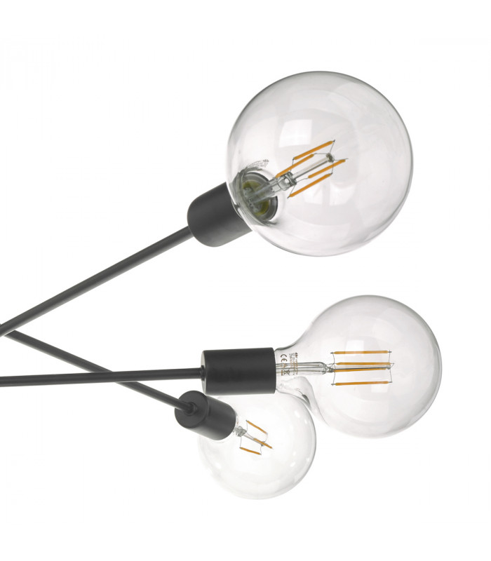 Pendant Light Black, 6x E27