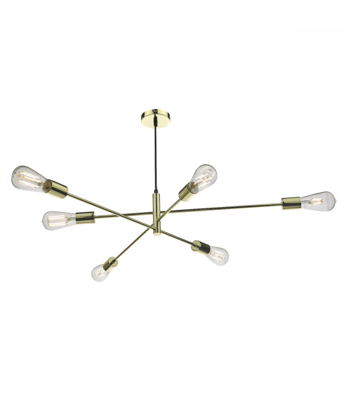 Pendant Light Polished Gold, 6x E27