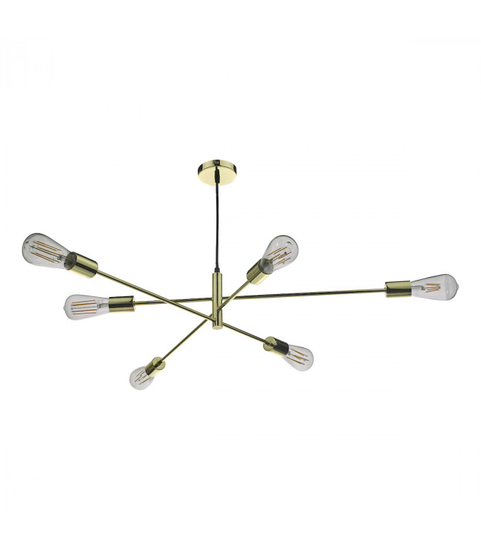 Pendant Light Polished Gold, 6x E27