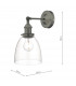 Dome Wall Light Antique Chrome & Glass