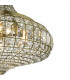 Pendant Light Antique Brass Crystal, 6x E14