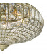 Pendant Light Antique Brass Crystal, 6x E14