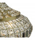 Pendant Light Antique Brass Crystal, 6x E14