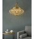 Pendant Light Antique Brass Crystal, 6x E14