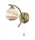 Wall Light Antique Brass With Planet Style Glass