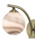 Wall Light Antique Brass With Planet Style Glass