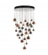 Cluster Pendant Light In Copper & Bronze 3M Drop, 30x G4