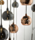 Cluster Pendant Light In Copper & Bronze 3M Drop, 30x G4