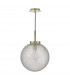 Pendant Light Satin Brass And Clear Frosted Glass, 1x E27