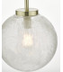 Pendant Light Satin Brass And Clear Frosted Glass, 1x E27