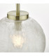 Pendant Light Satin Brass And Clear Frosted Glass, 1x E27