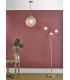 Pendant Light Satin Brass And Clear Frosted Glass, 1x E27