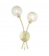 Wall Light Satin Brass Glass, 2x G9
