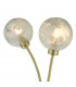 Wall Light Satin Brass Glass, 2x G9